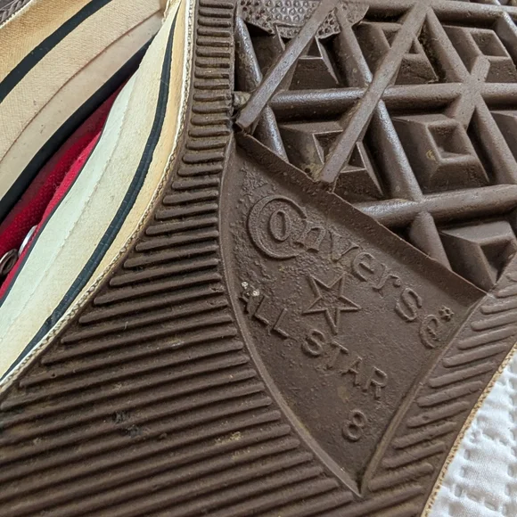 Converse High-Top Sneakers in Red and Camo - Picture 7 of 8